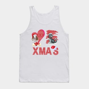 XMAS SANTA CAT DOG PACK 3 STICKER Tank Top